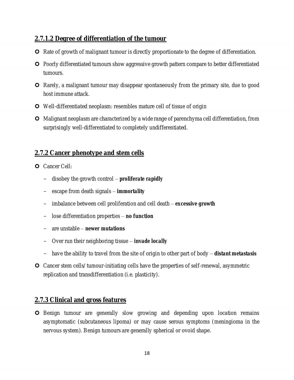 Basic Principle of Cell Injury & Pathology of Neoplasia (Cancer) - Page 18