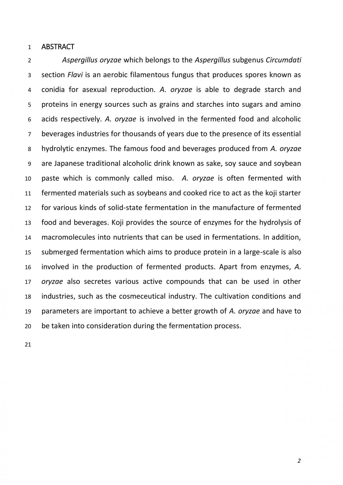 Aspergillus oryzae in fermentation industries - Page 2