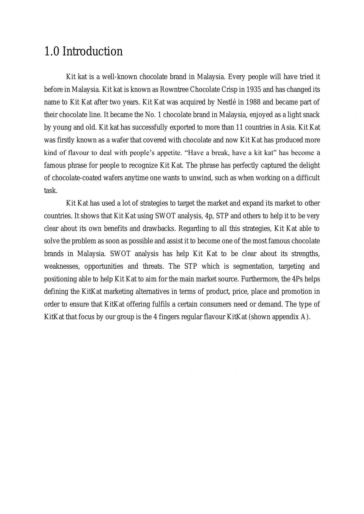 Research Paper on Product KITKAT - Page 2