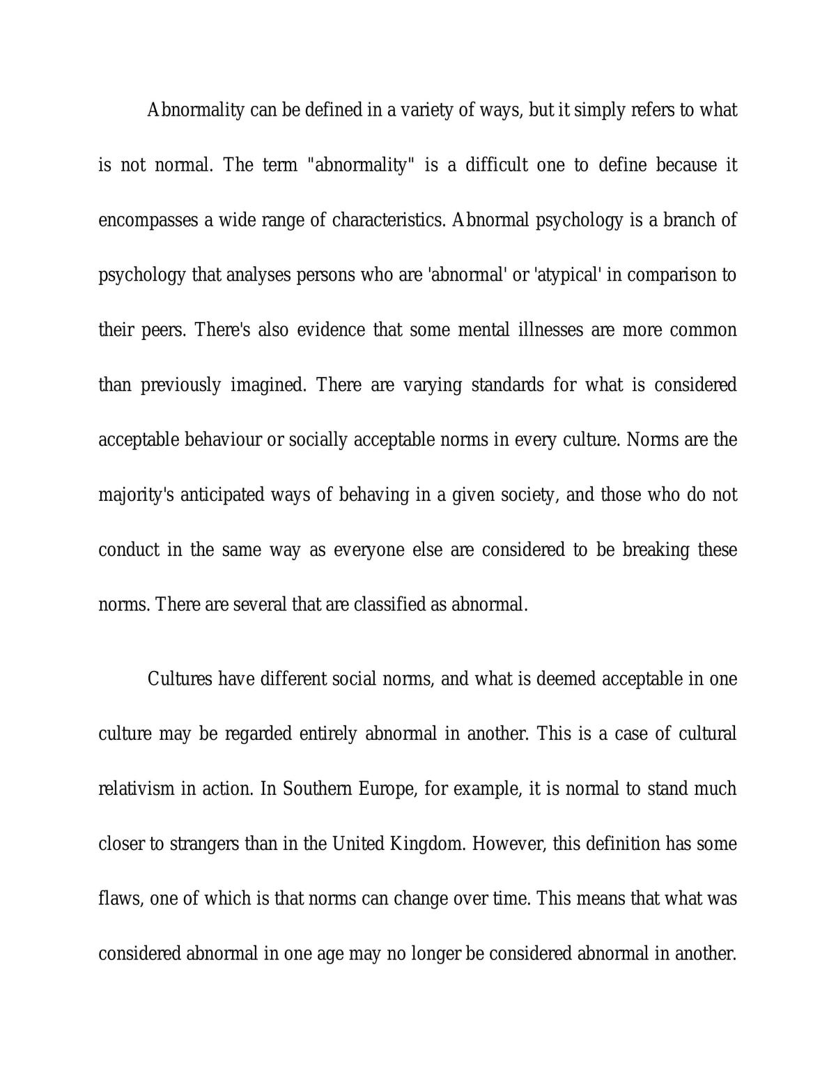 Definitions of abnormality - Page 2