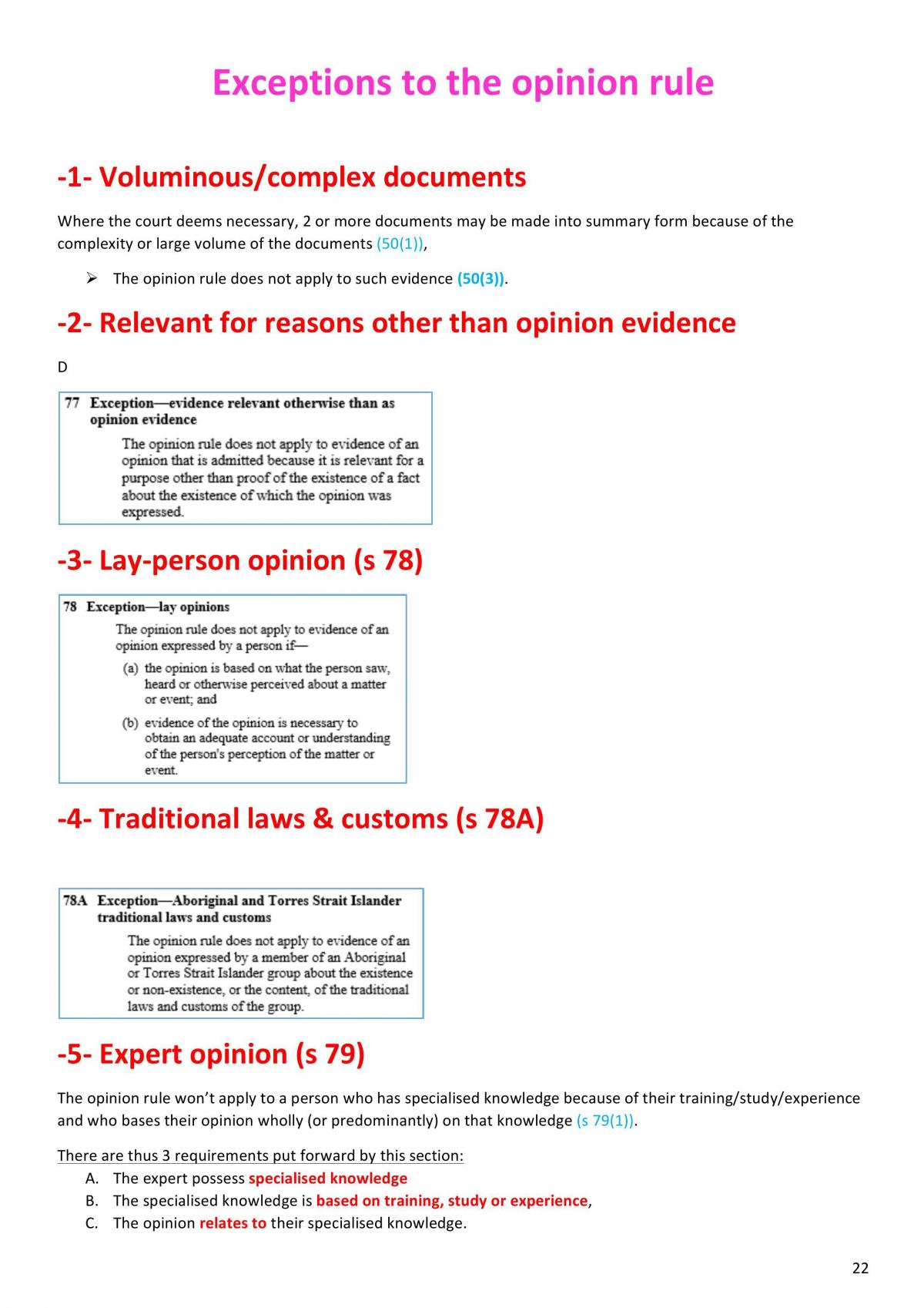 Evidence Notes - Page 22