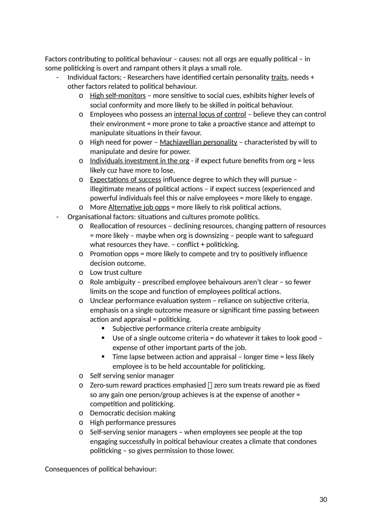 Organizational Behaviour Notes - Page 30