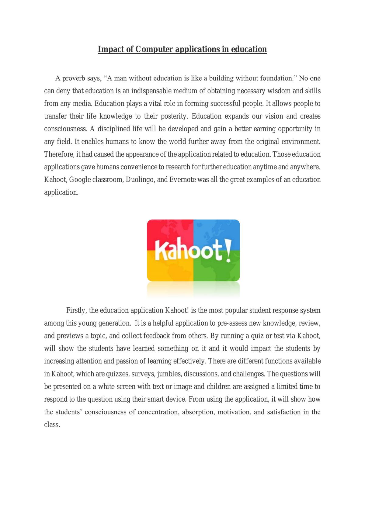 The importance of information technology on education, engineering and industry, graphics and multimedia, banking, military, as well as office automation - Page 2