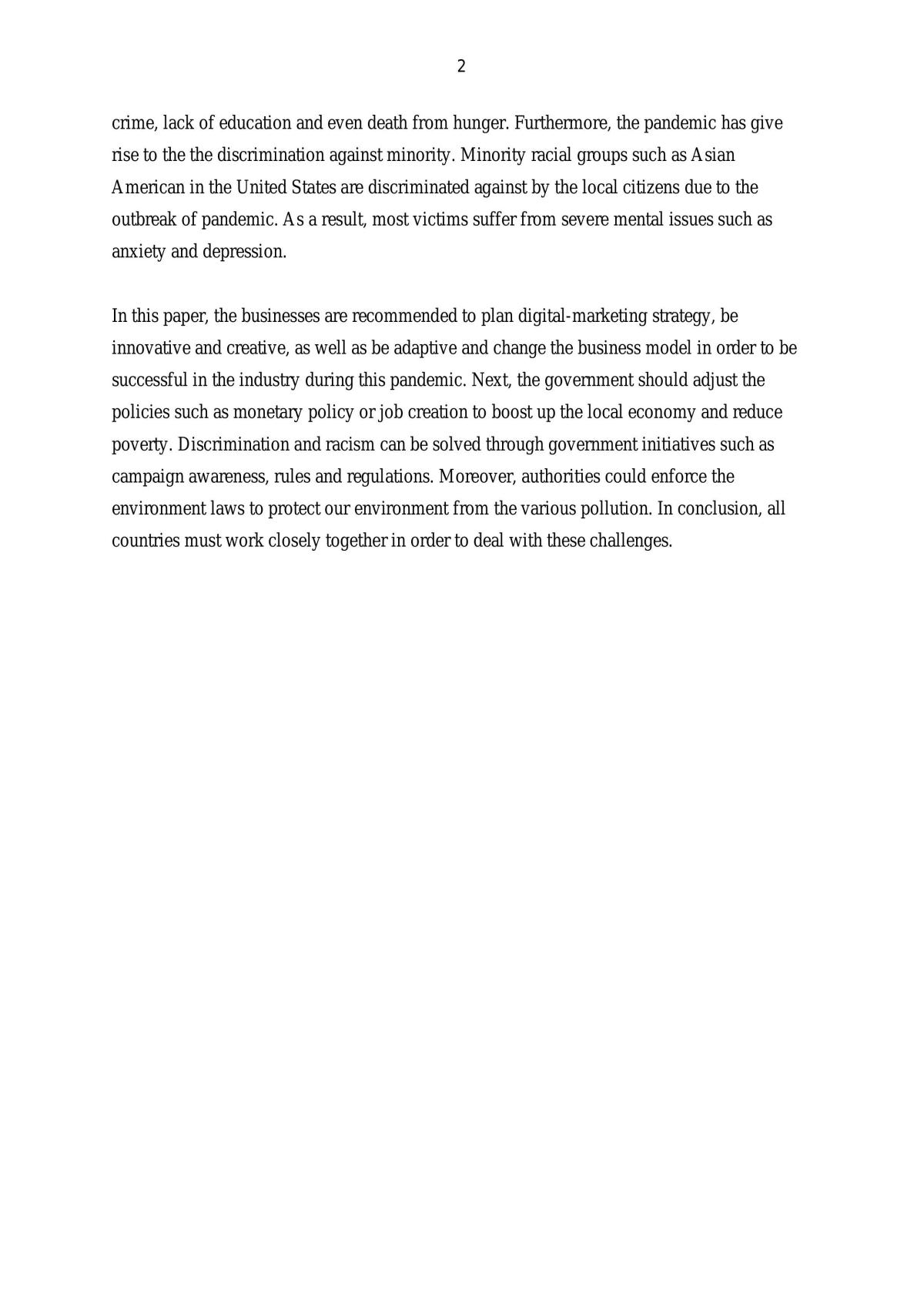 Challenges of Globalization in Pandemic - Page 2