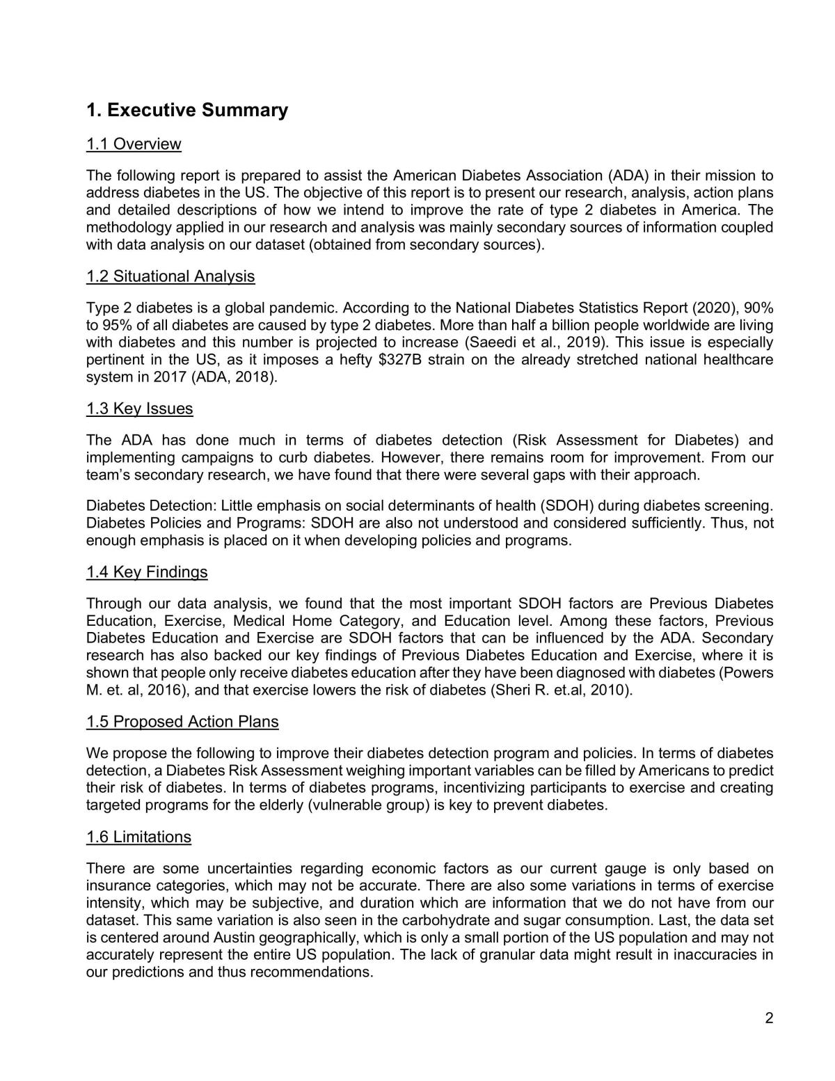 BC2407 Analytics II: Advanced Predictive Techniques Group Project Report - Page 2