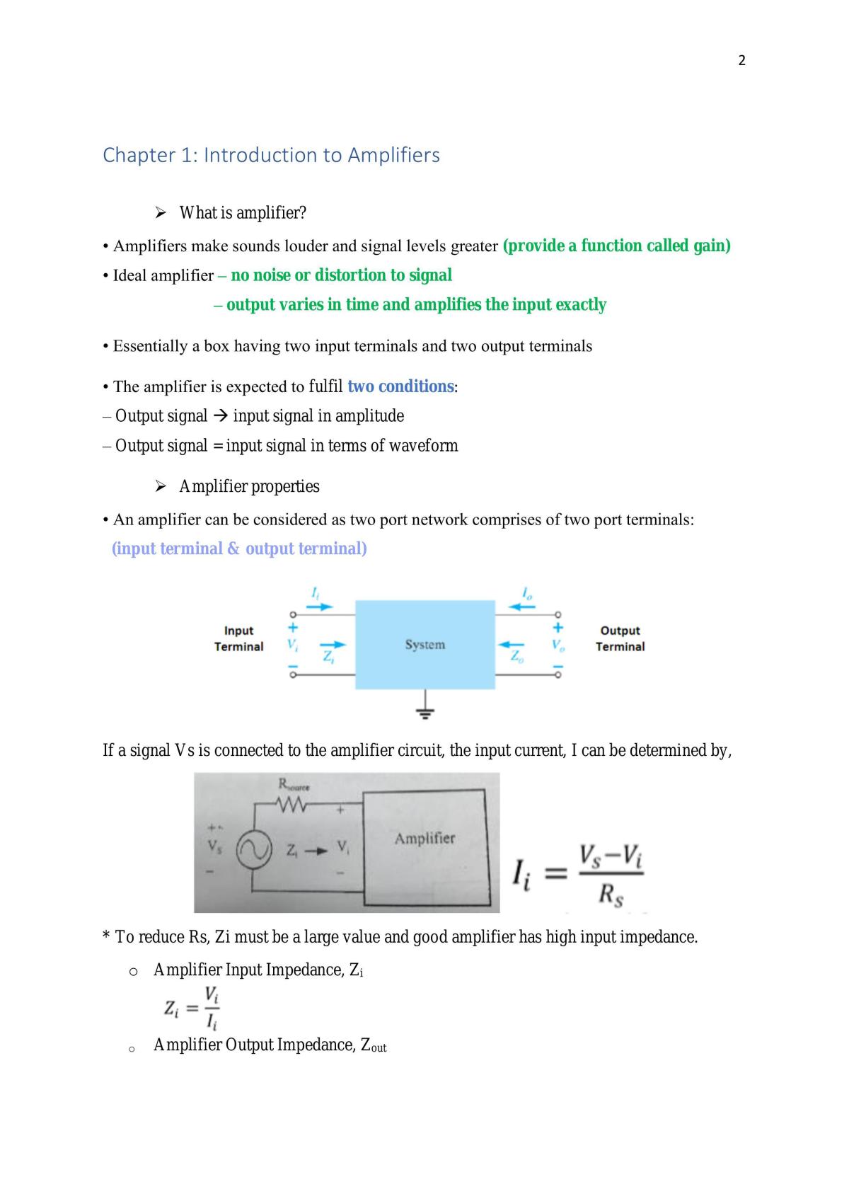 Analogue Electronics Notes - Page 2