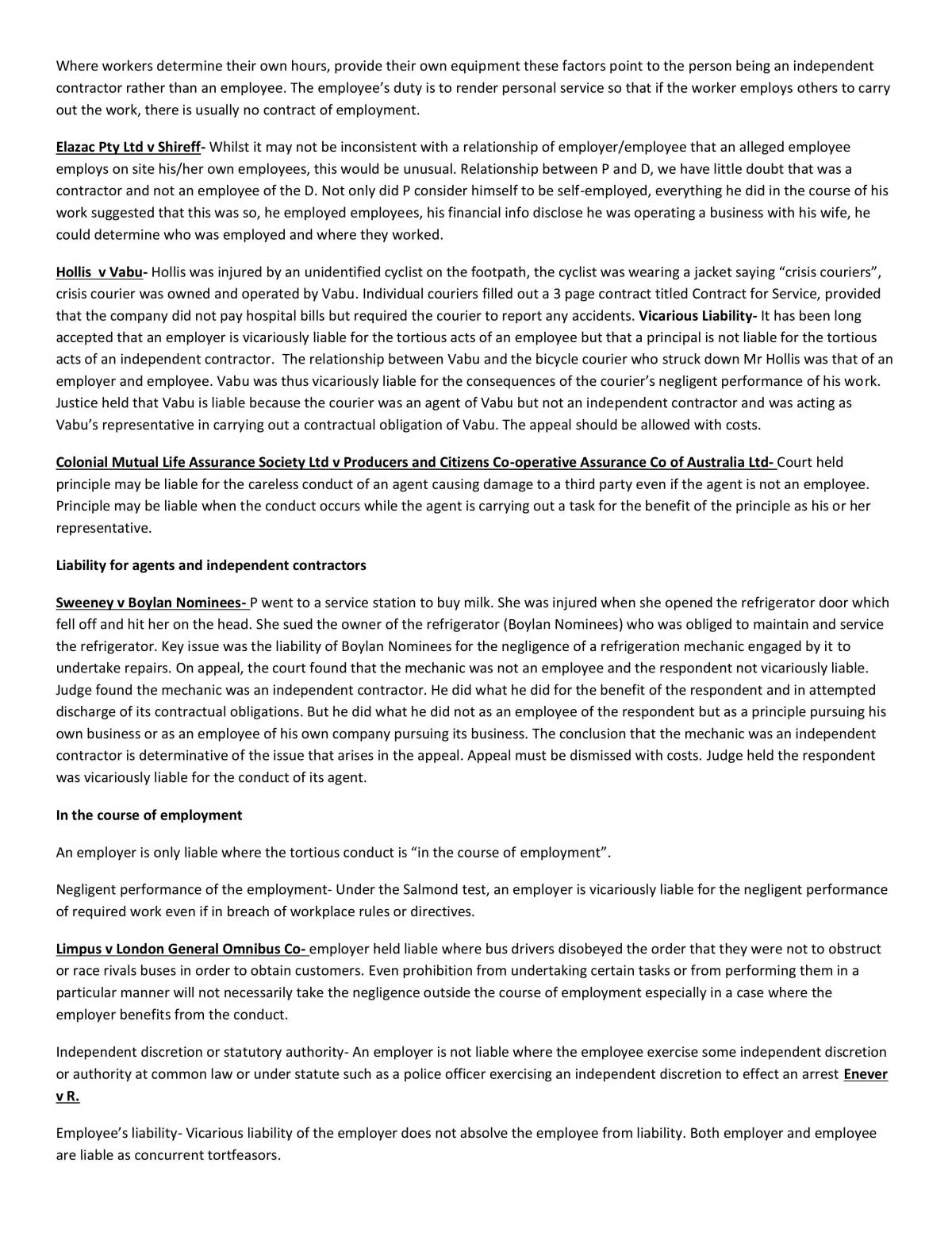 Torts Complete Notes - Page 11