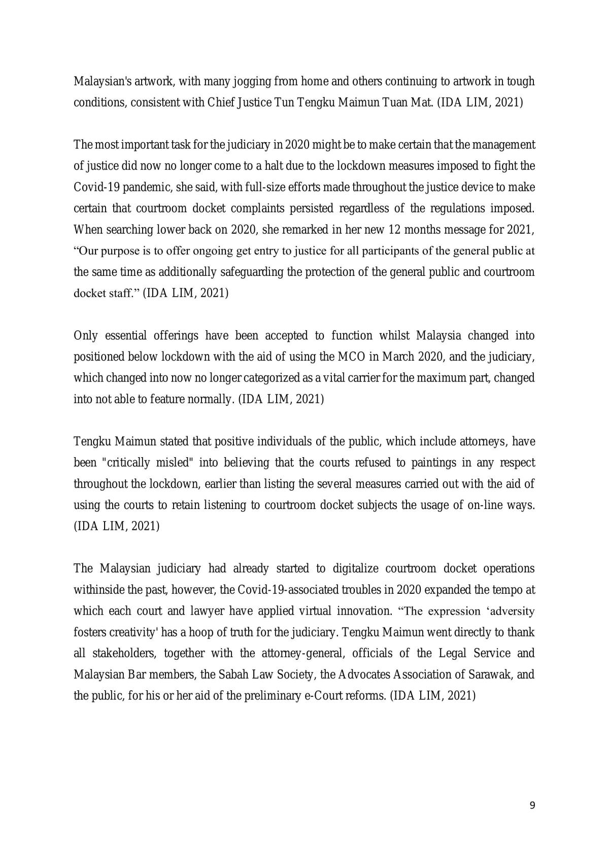 Report of Judiciary System of Malaysia - Page 10
