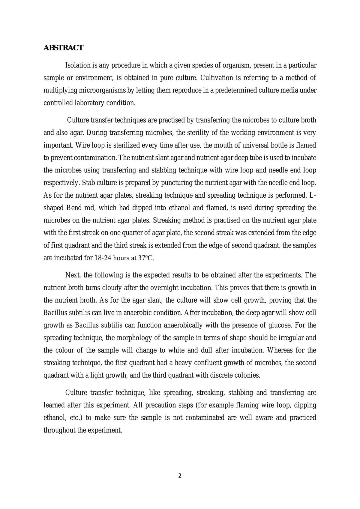 Isolation and Cultivation of Microorganisms - Page 2