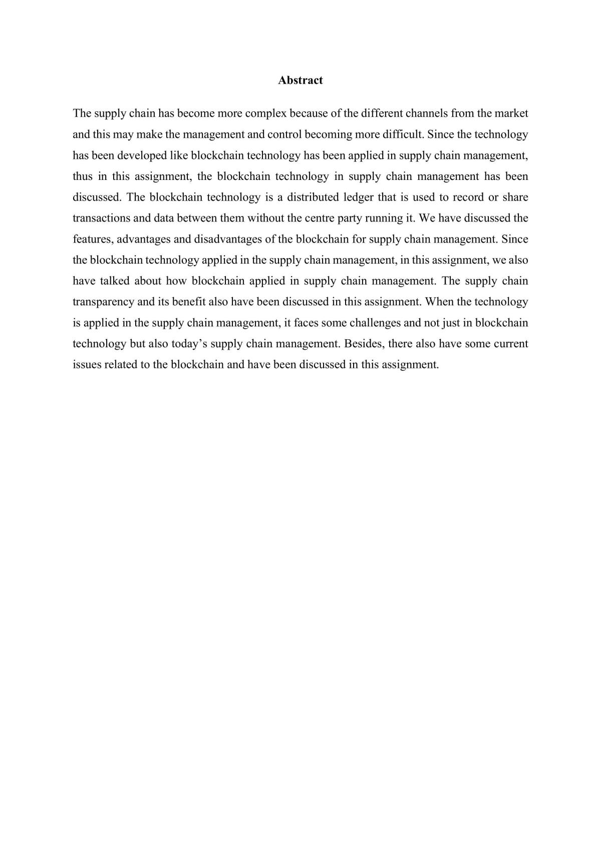 Blockchain Technology for Supply Chain Management - Page 2