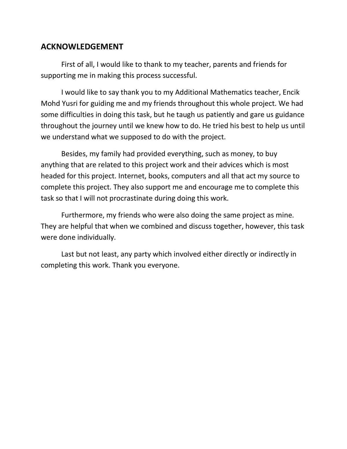 Additional Mathematics Project - Page 2