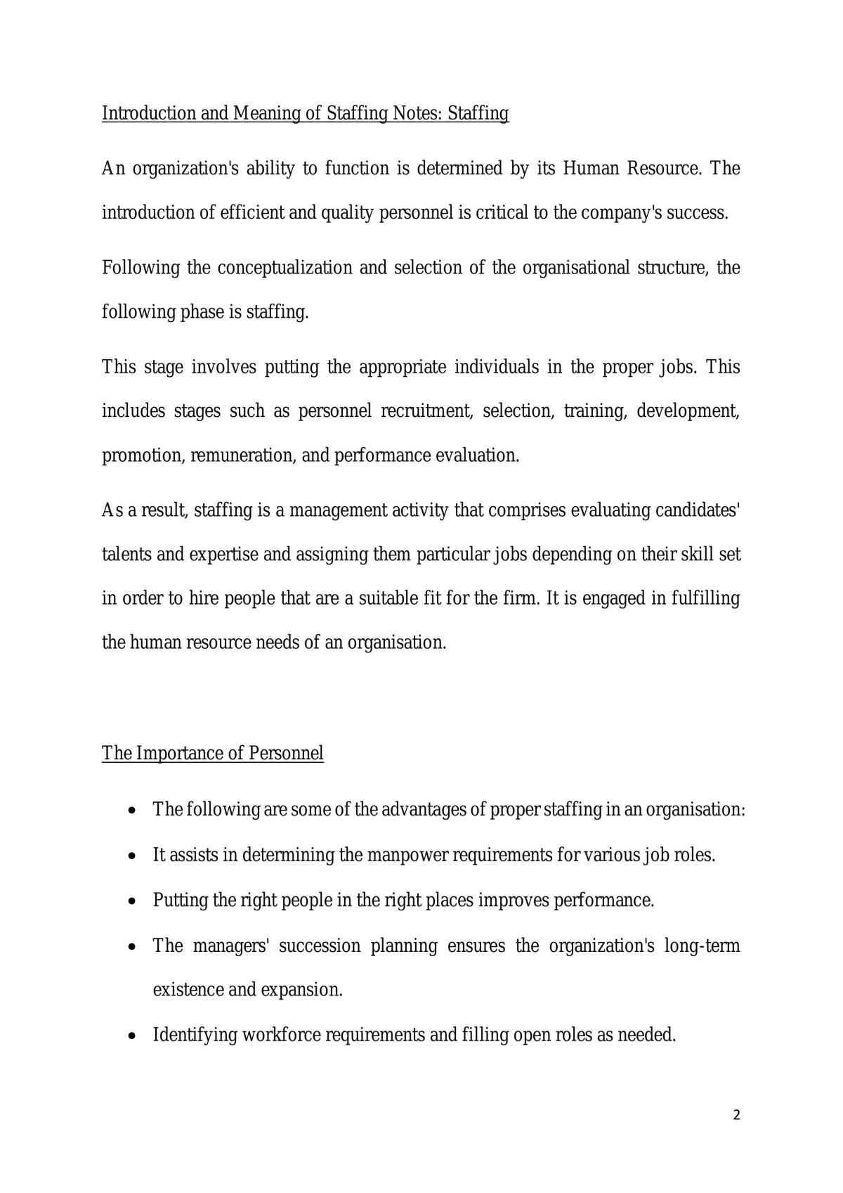 Staffing Complete Study Notes - Page 2