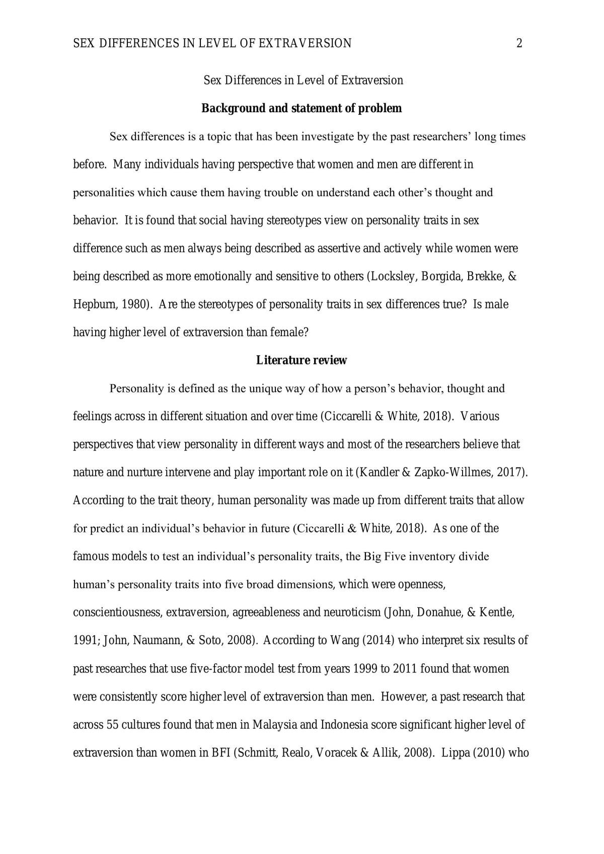 Sex differences in level of extraversion - Page 2