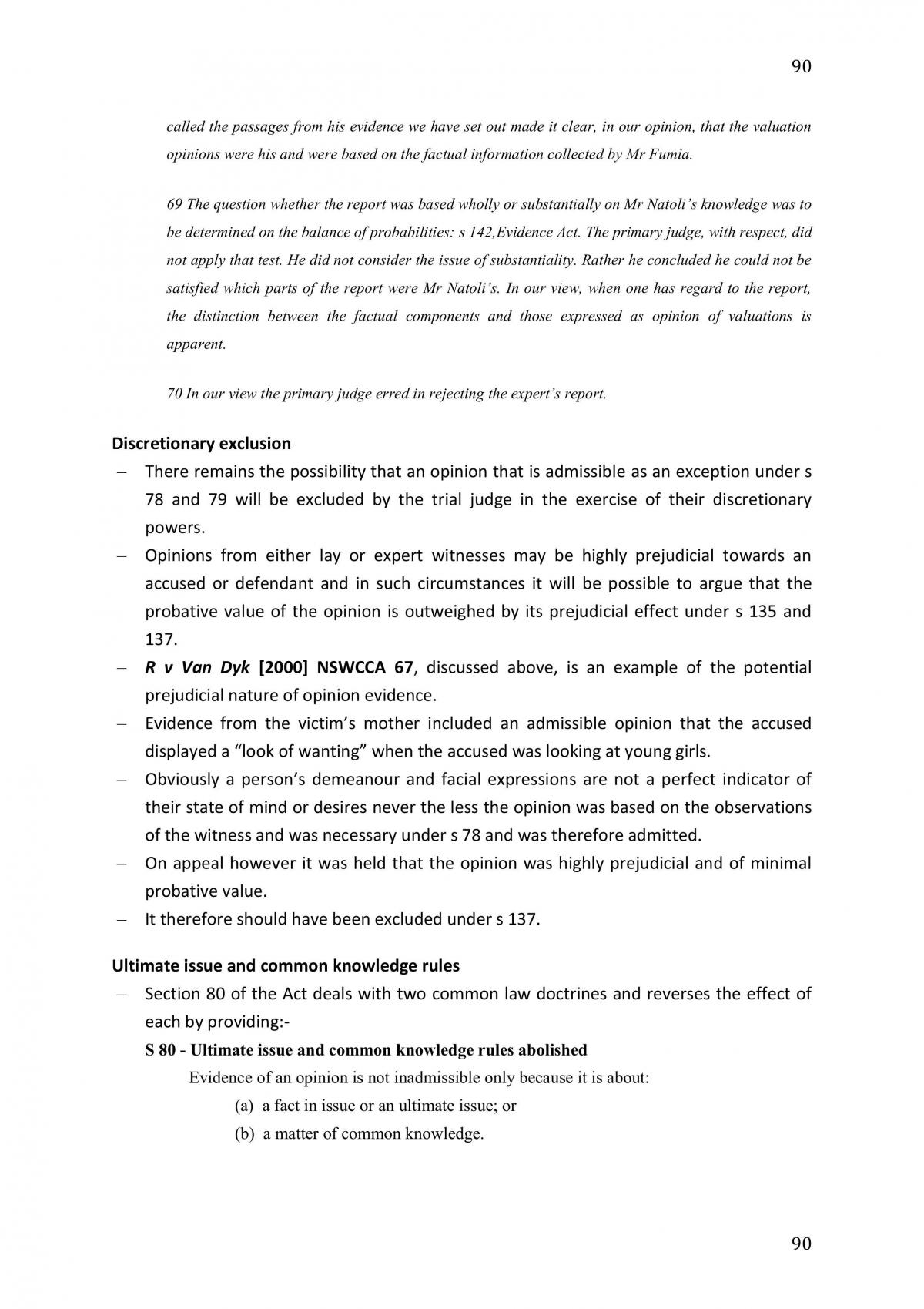 Evidence Complete Study Notes - Page 90