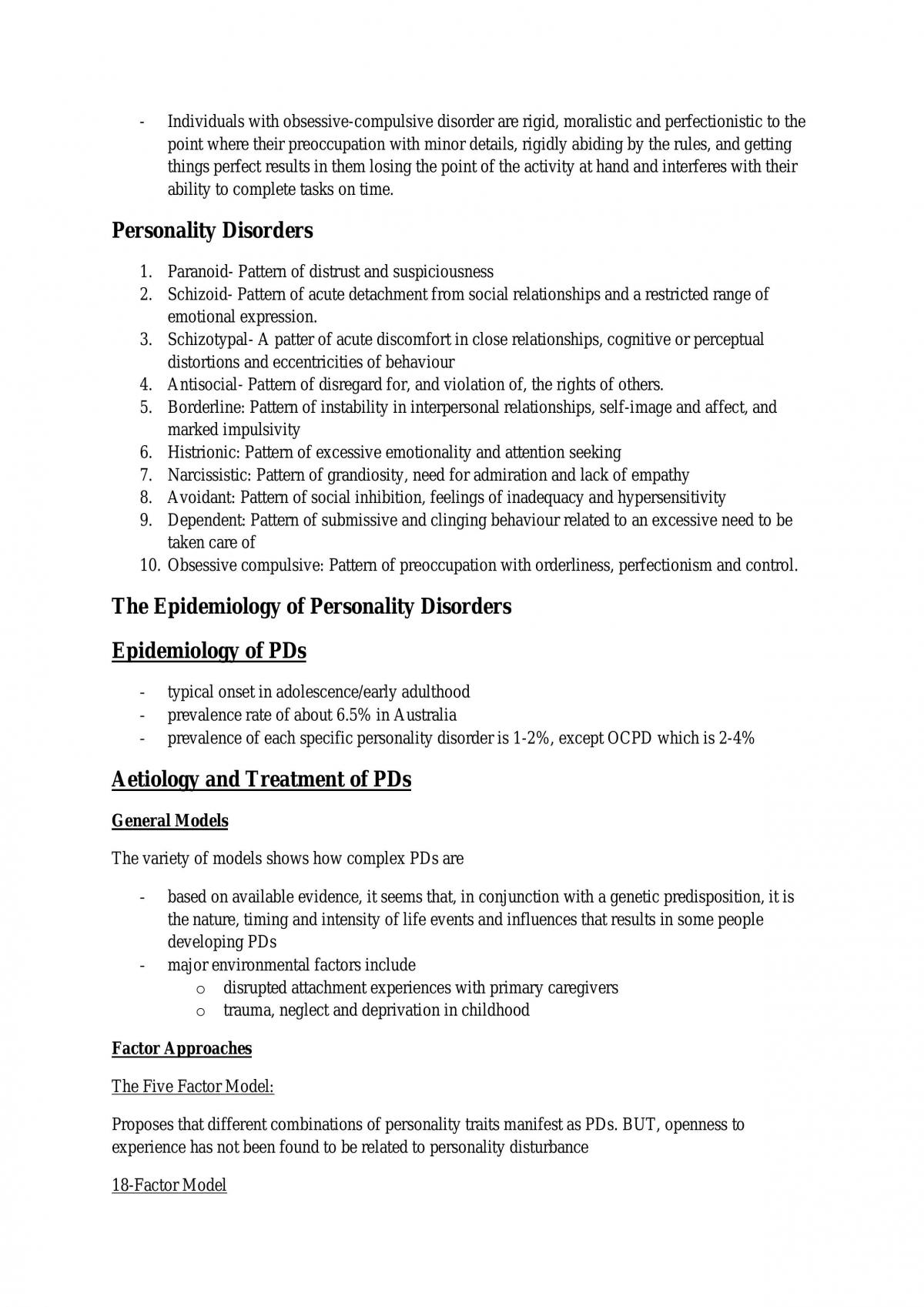 Final Exam Notes - Abnormal Psychology - Page 32