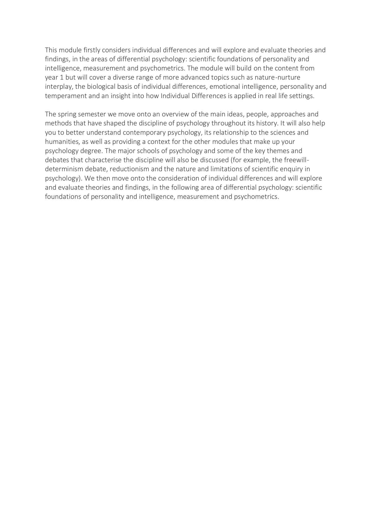 Conceptual and Historical differences and individual differences lecture notes - Page 2