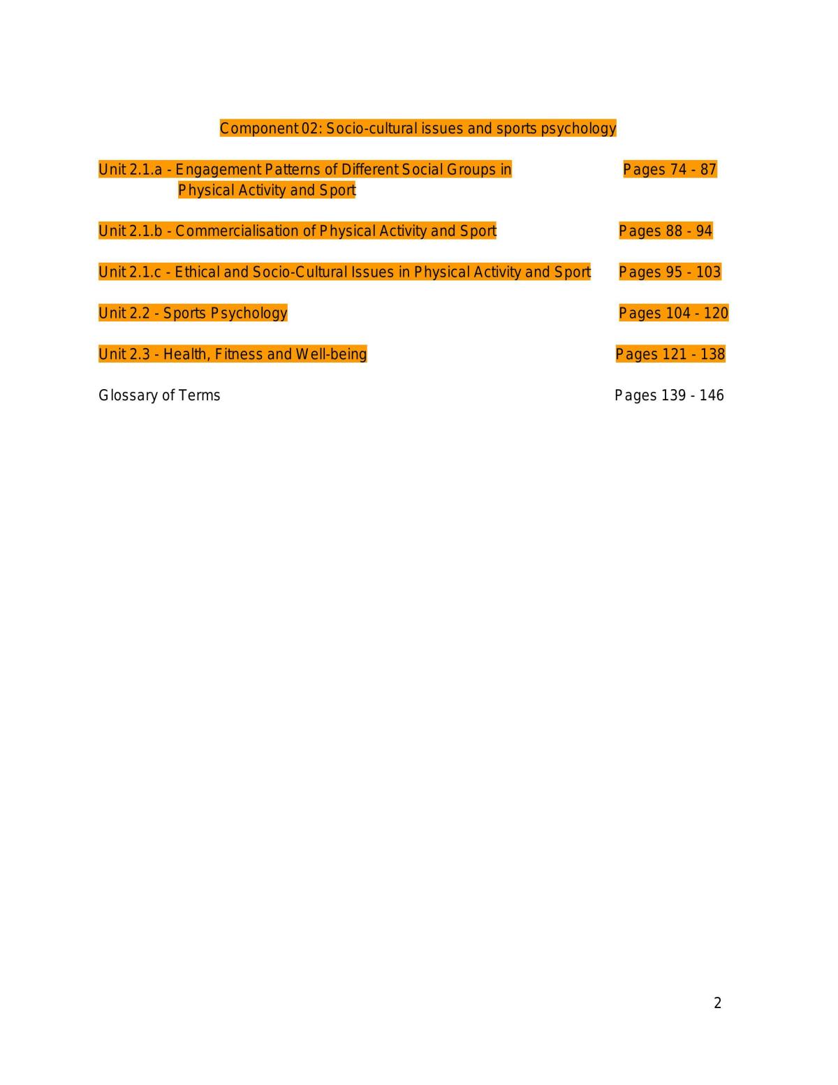 OCR GCSE PE study notes  - Page 2
