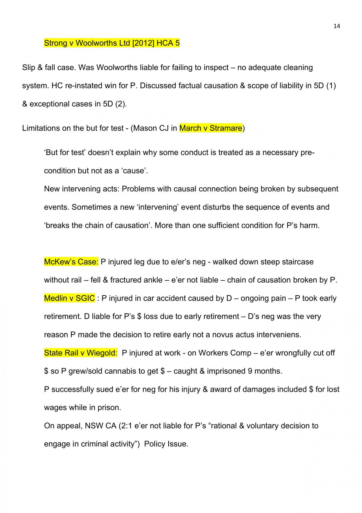 Torts Exam Notes - Page 14