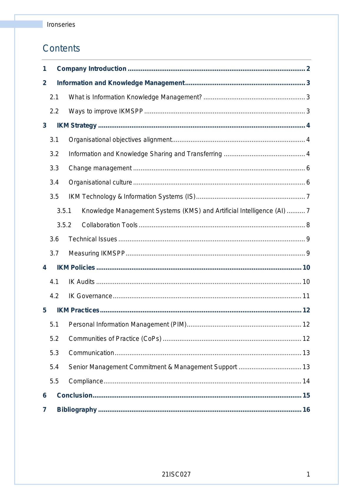 Report on Improving Information Knowledge Management  - Page 2