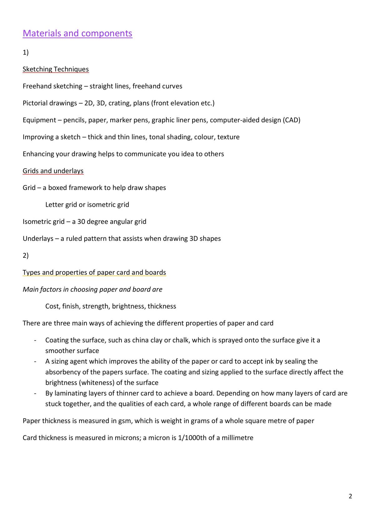 D&T Graphics course notes - Page 2