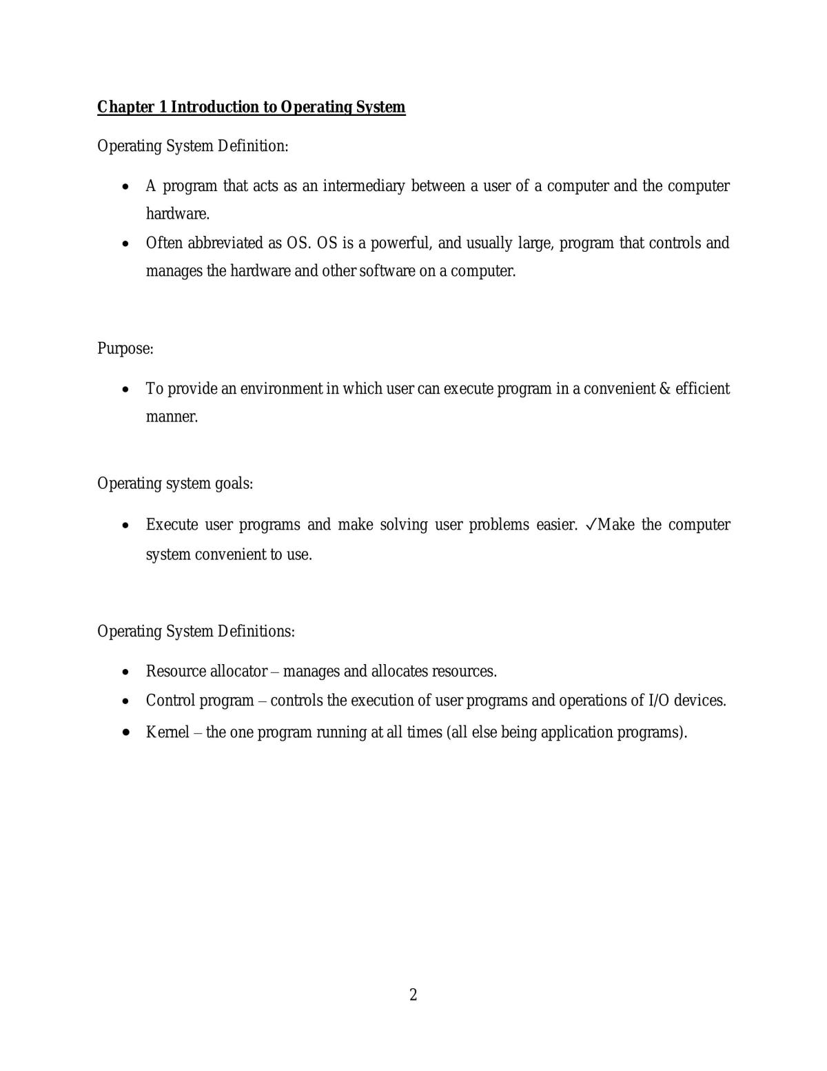 Operating System Notes - Page 2