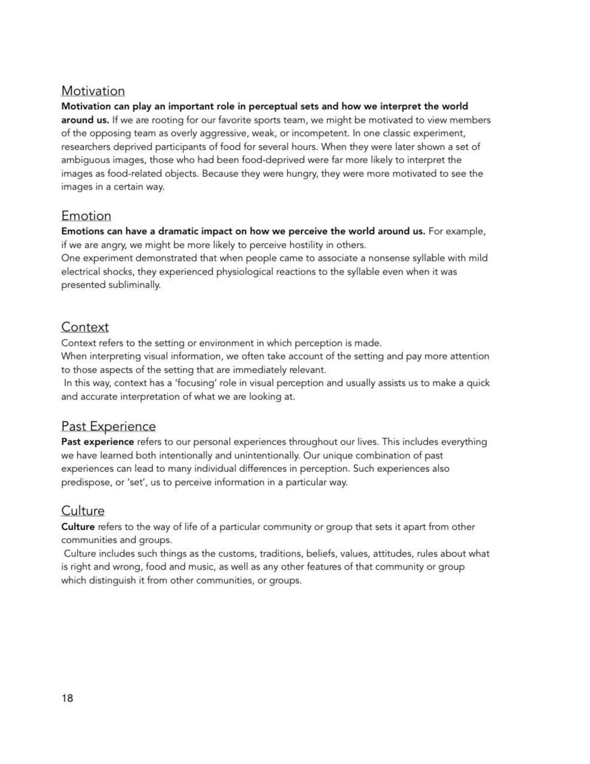 Psychology Unit 2 Notes - Page 20