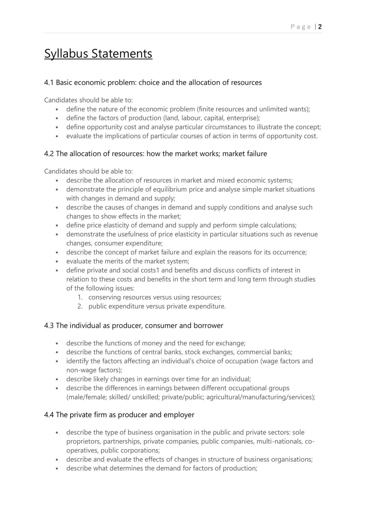 OCR/IGCSE Economics notes  - Page 2