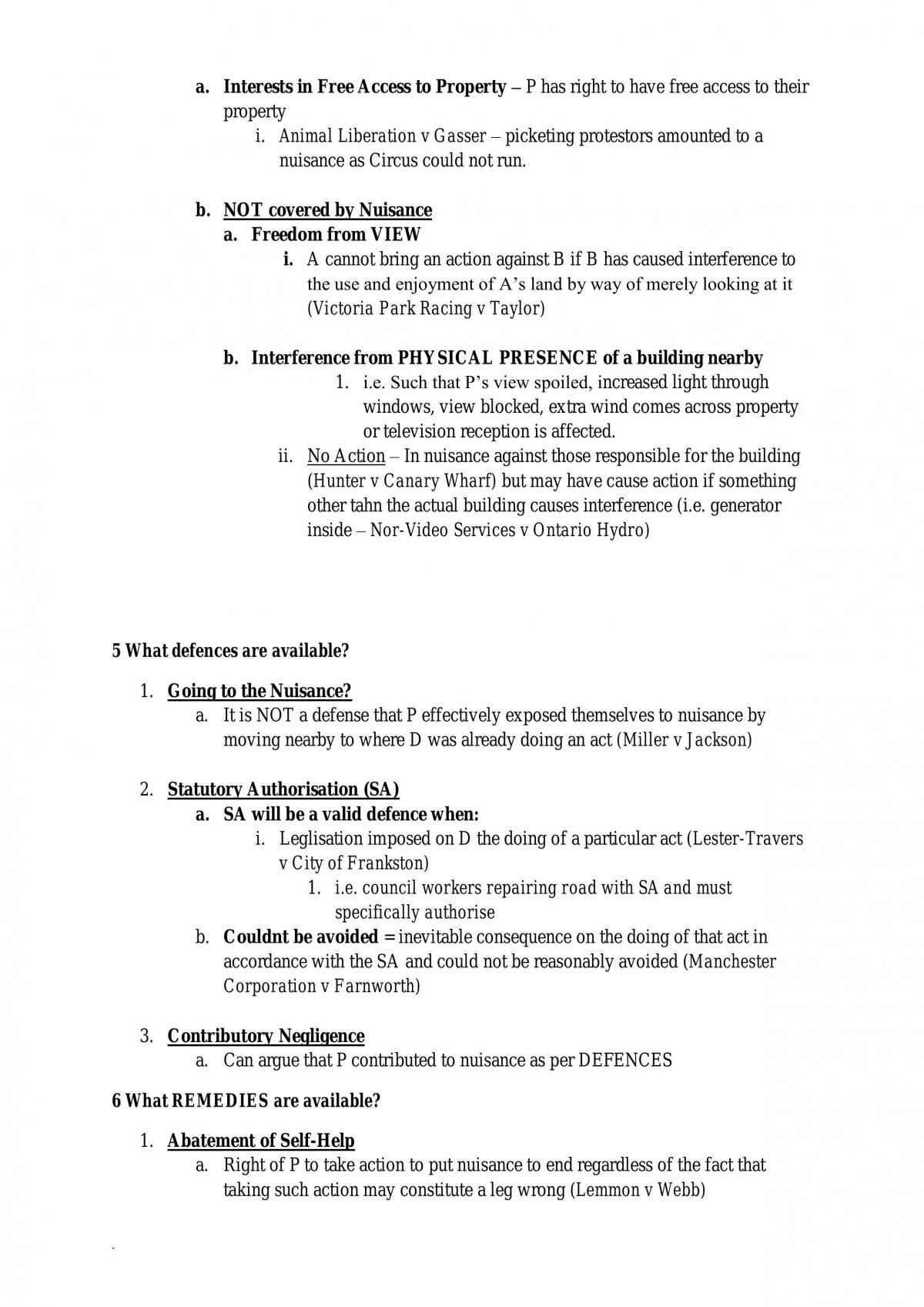 Torts Summary Notes - Page 36