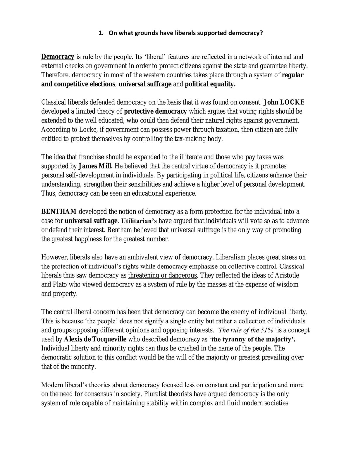 AQA A-Level Politics Quality Notes  - Page 62