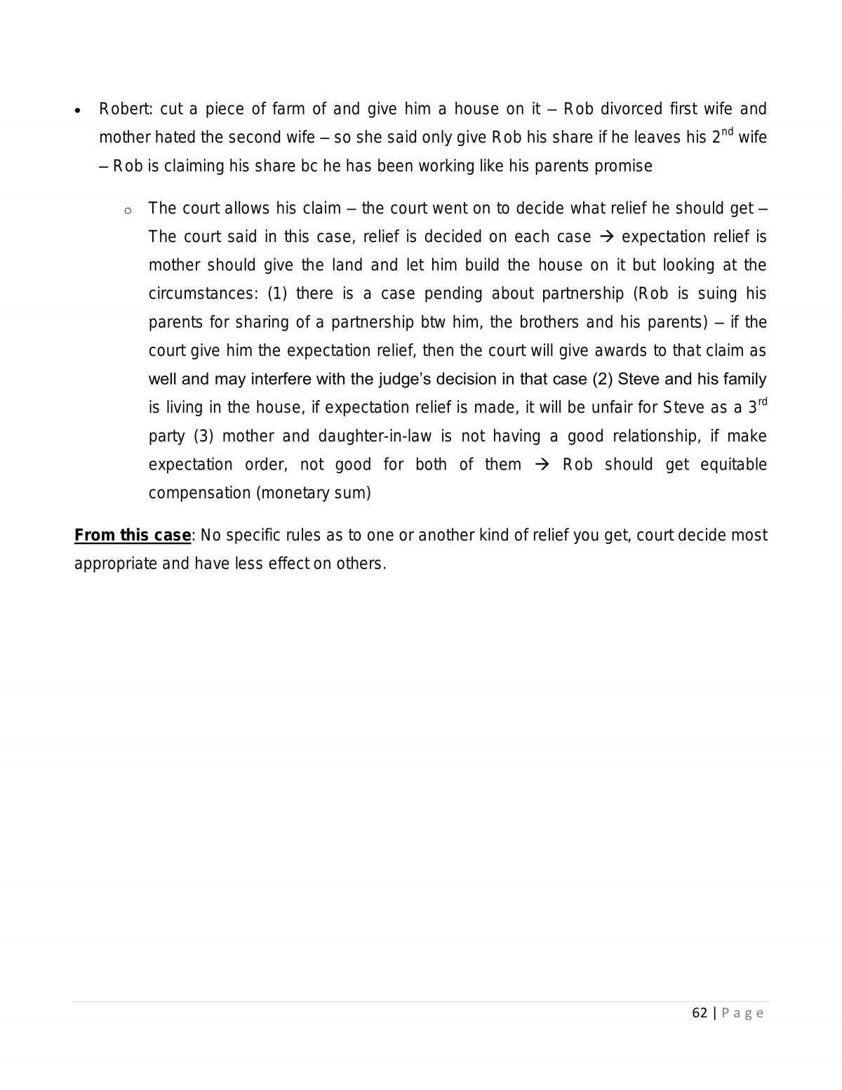 Equity Law Full Notes  - Page 62