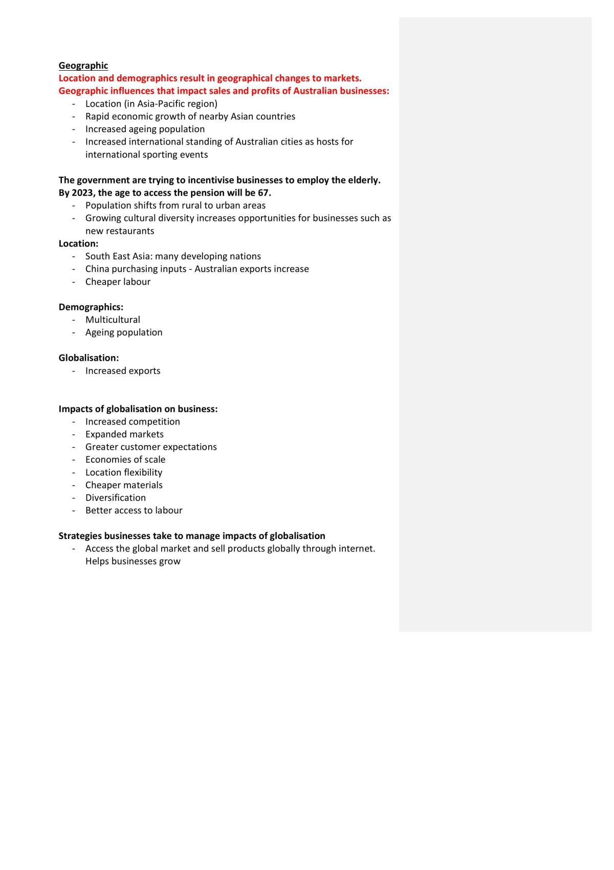 Year 11 Term 1 Business Study Notes  - Page 20