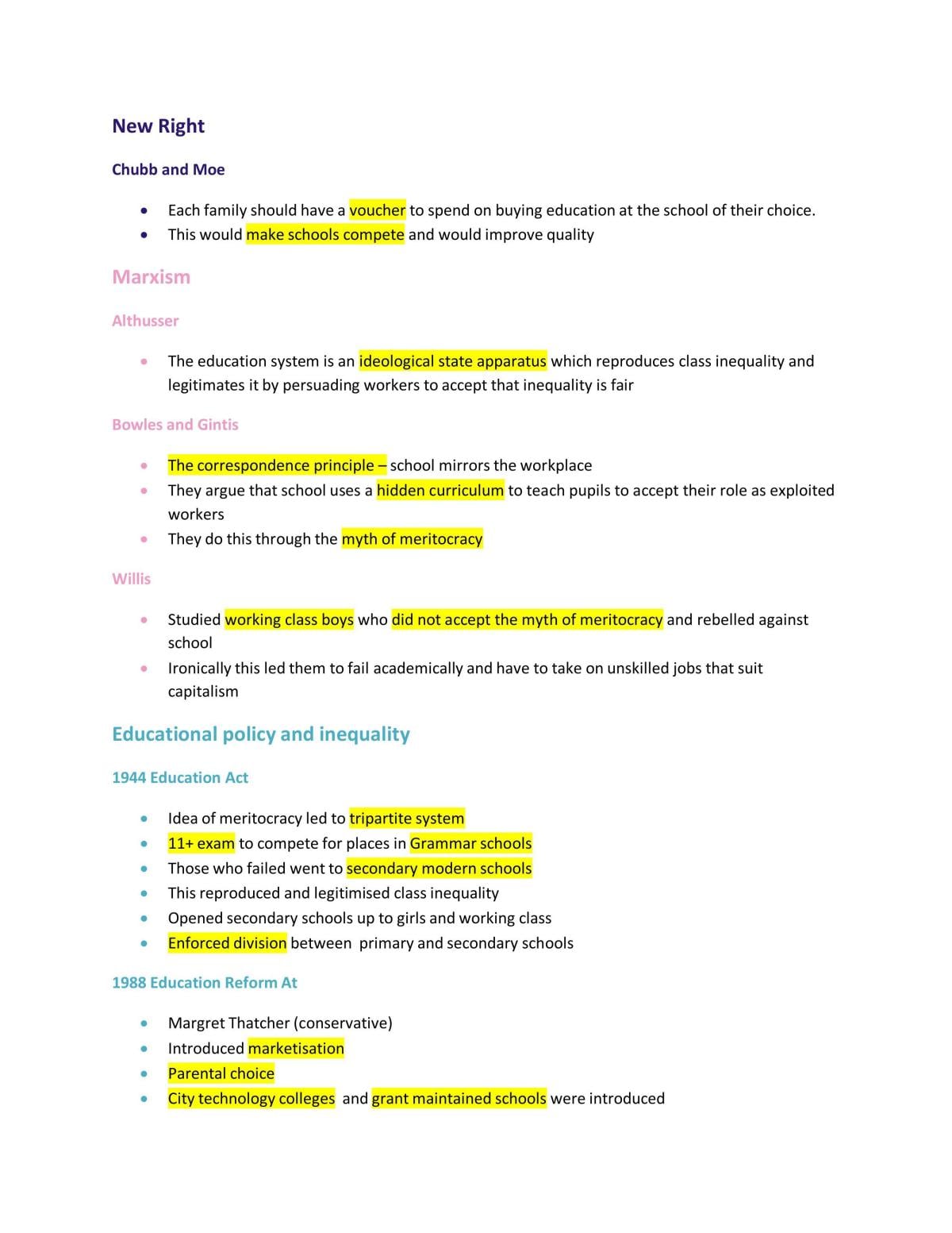 Scottish Highers Sociology notes  - Page 21