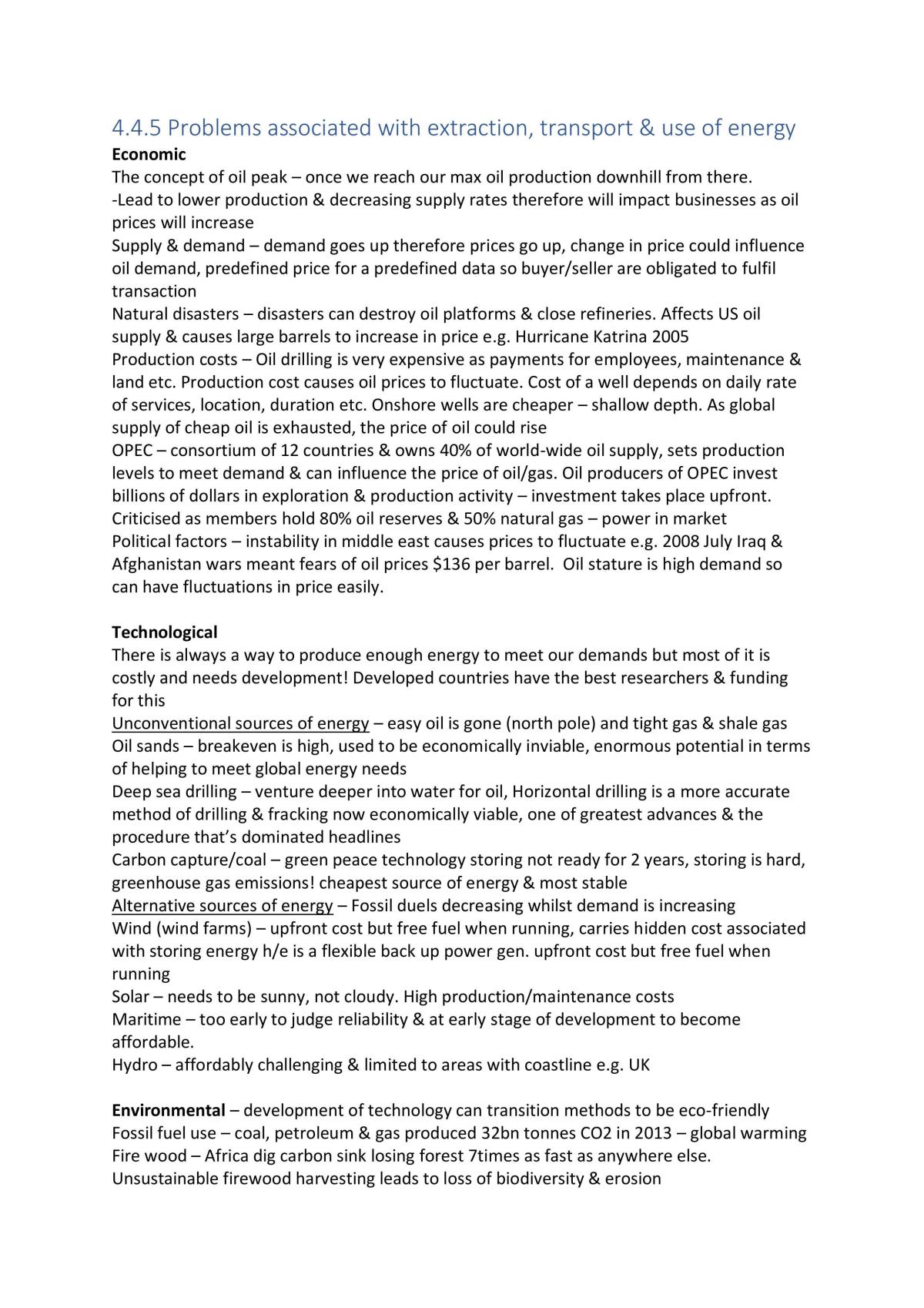 A-Level Geography notes for CCEA - Page 19