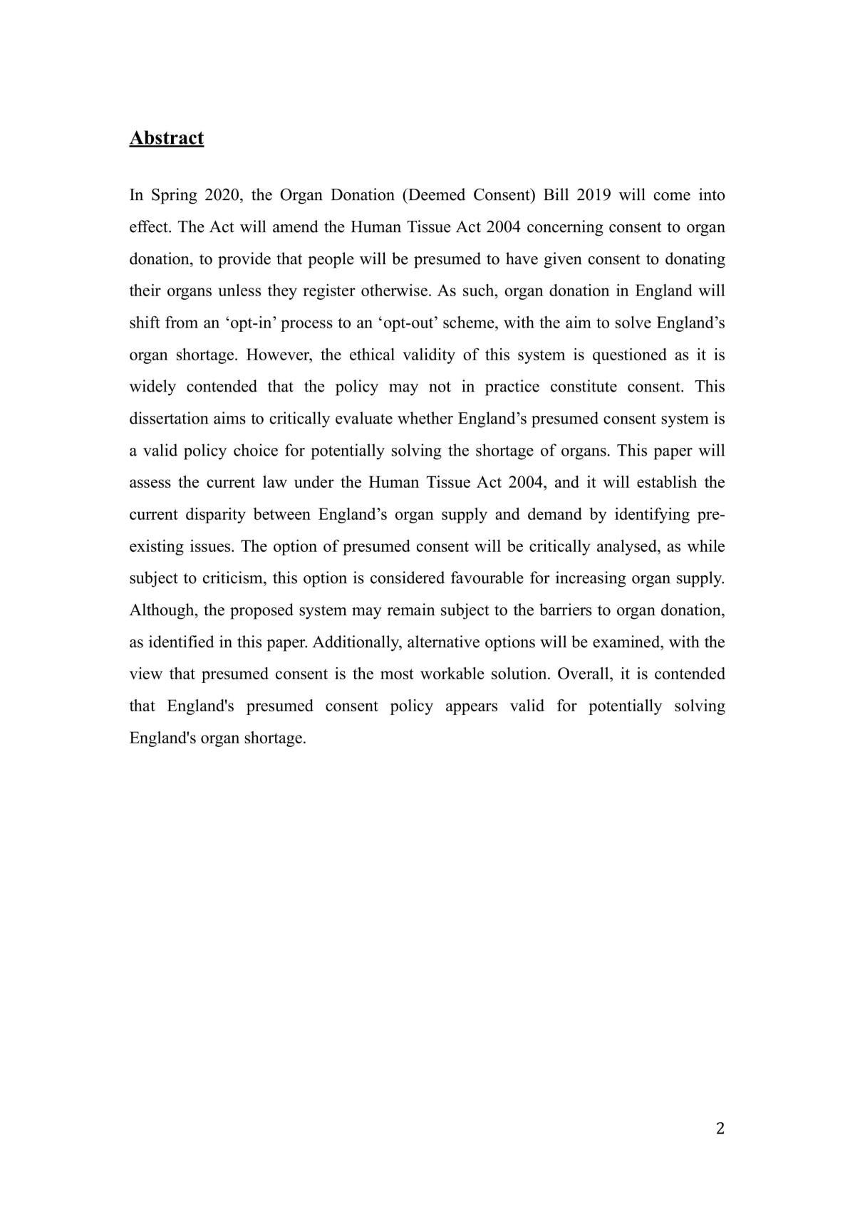 LLB Dissertation - Page 2