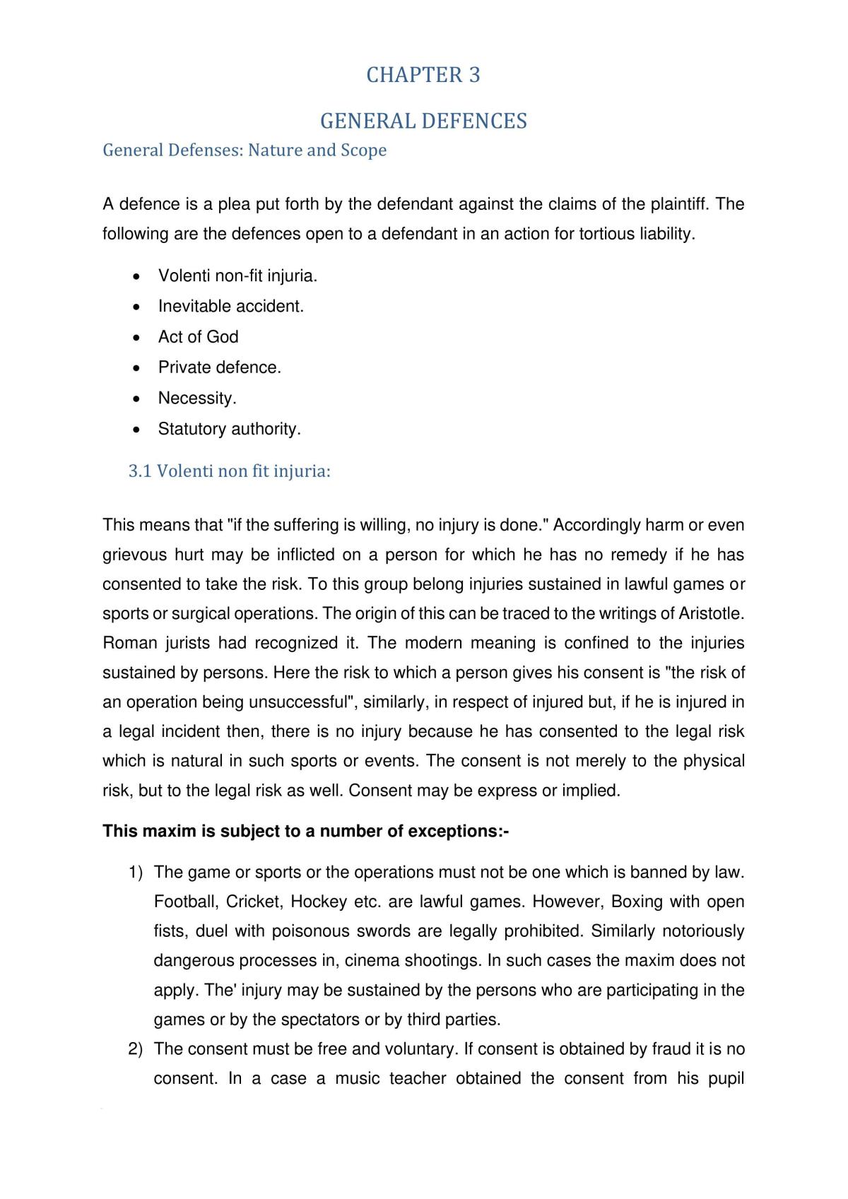 Law of Tort Study Notes - Page 8