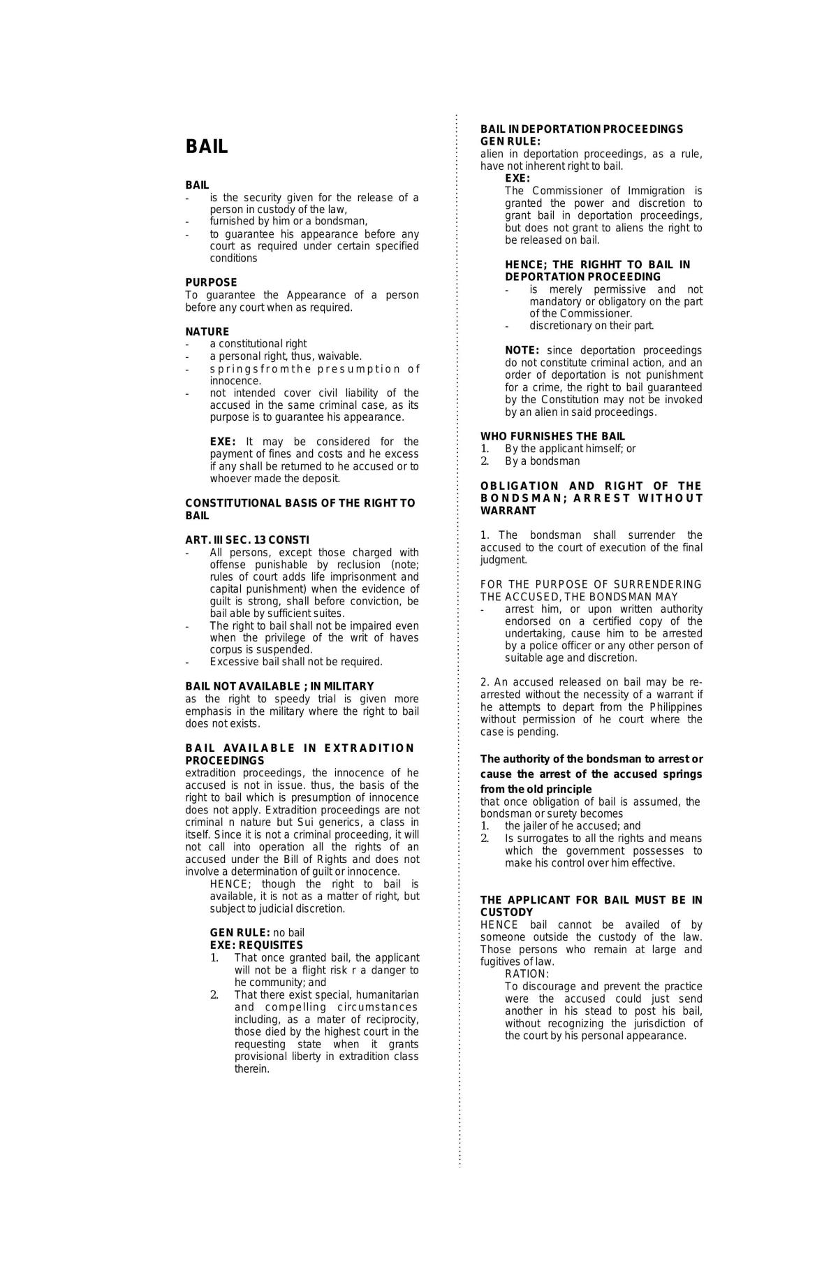 Criminal Procedure Notes - Page 33