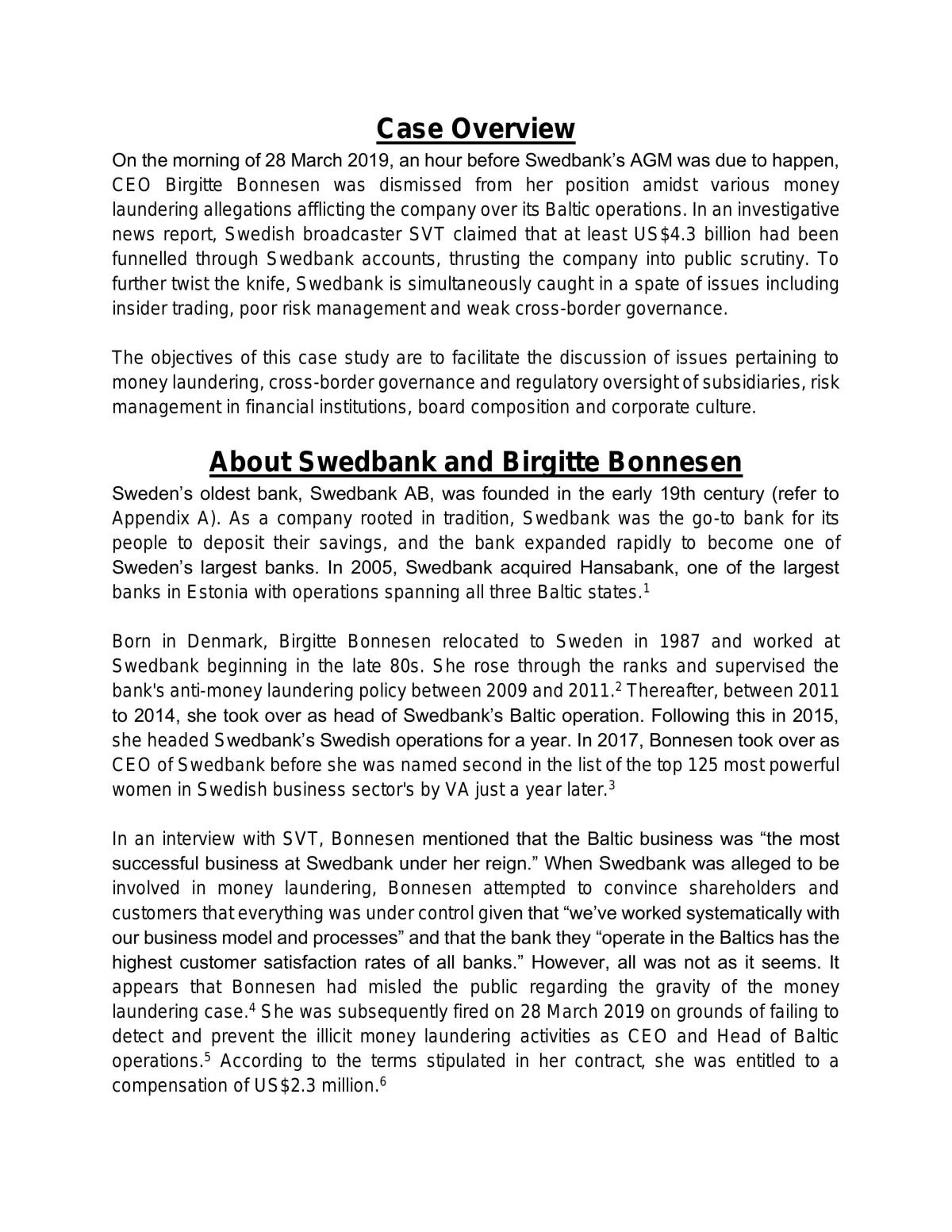 ACC3706 - Swedbank Case Report - Page 2