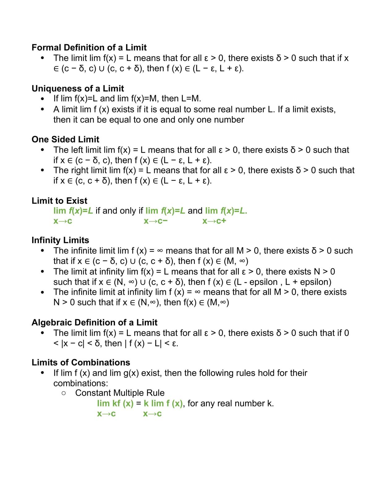 Study Guide for Calculus With Proofs - Page 5