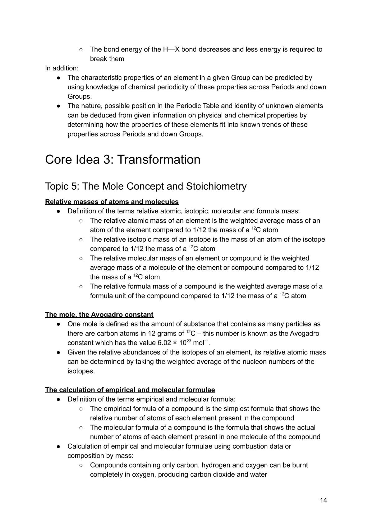H1 Chemistry  - Page 14