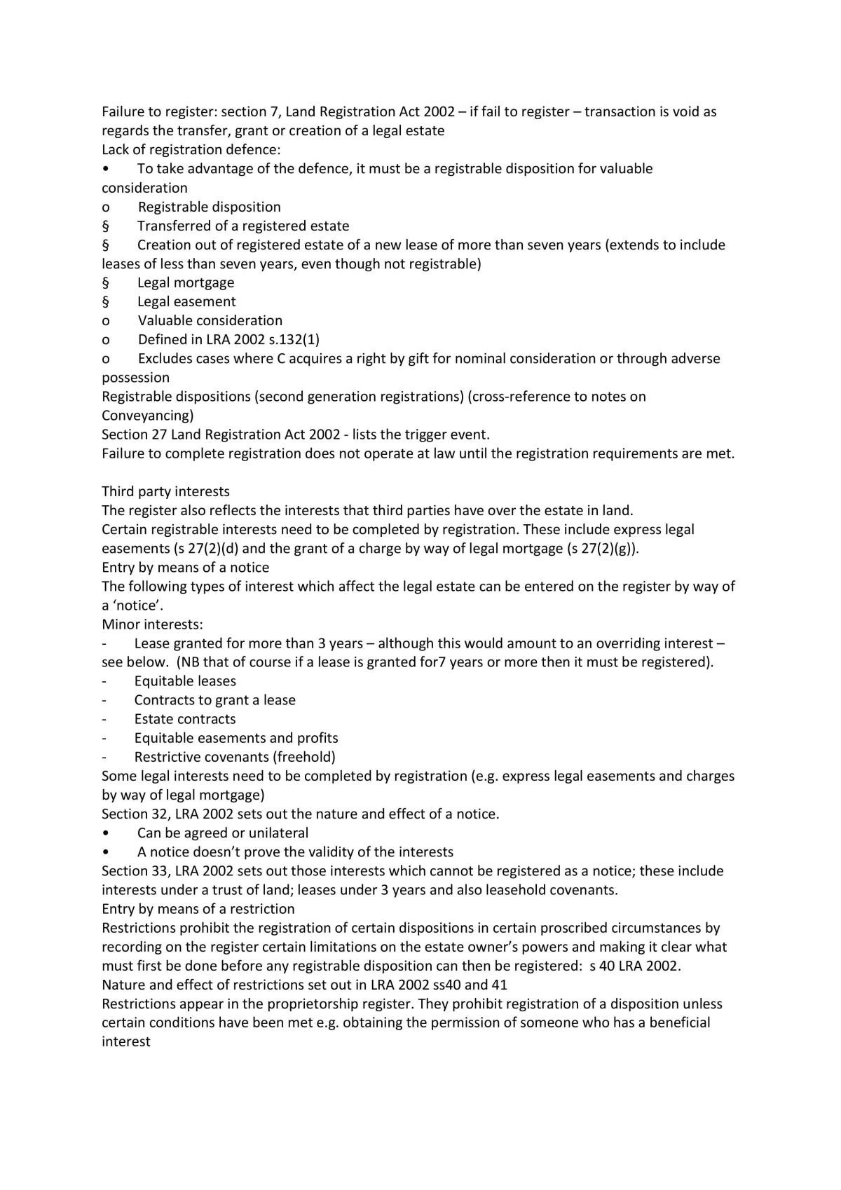 Complete Property Law Study Notes  - Page 15