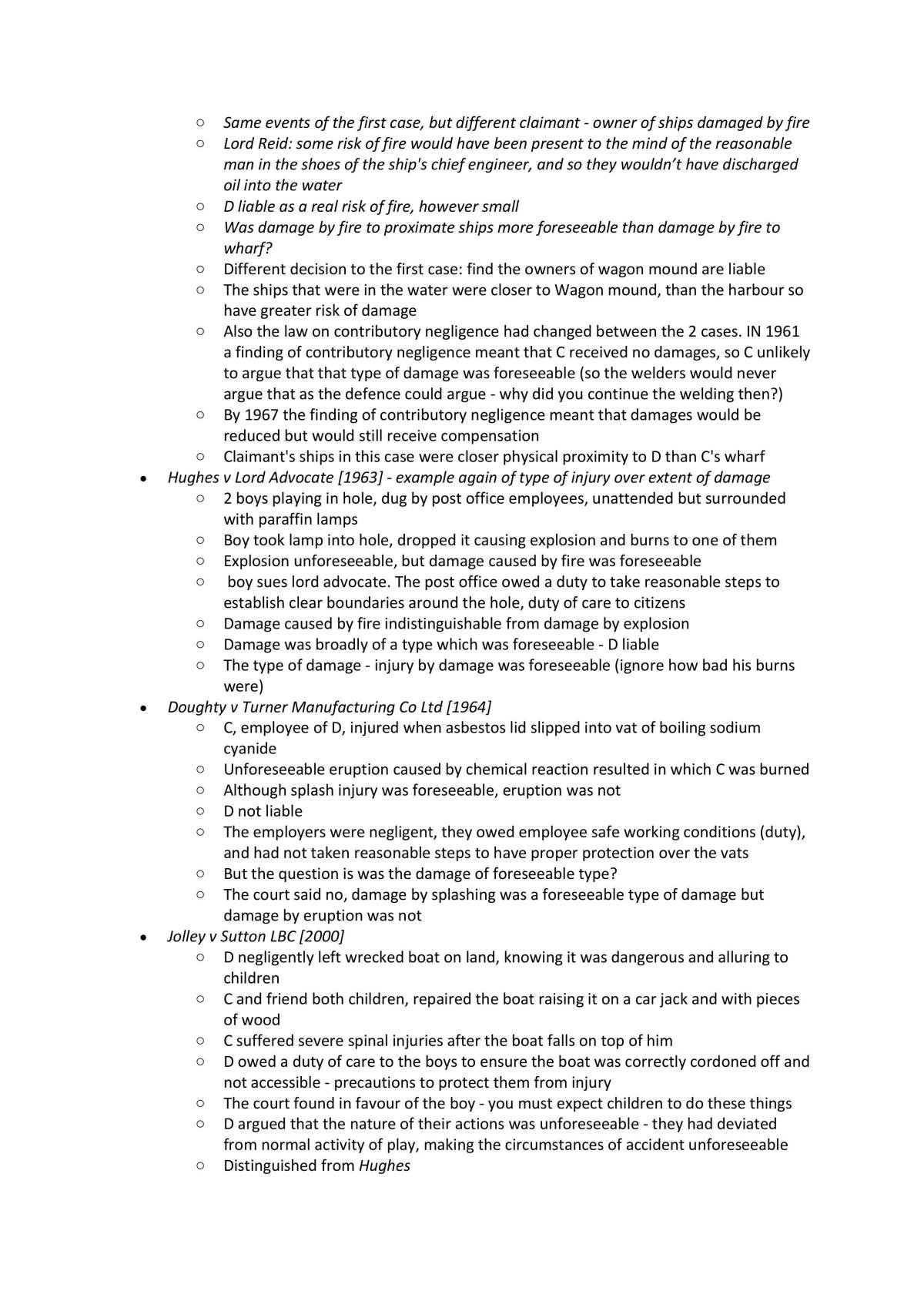 Tort Law Complete Study Notes  - Page 10