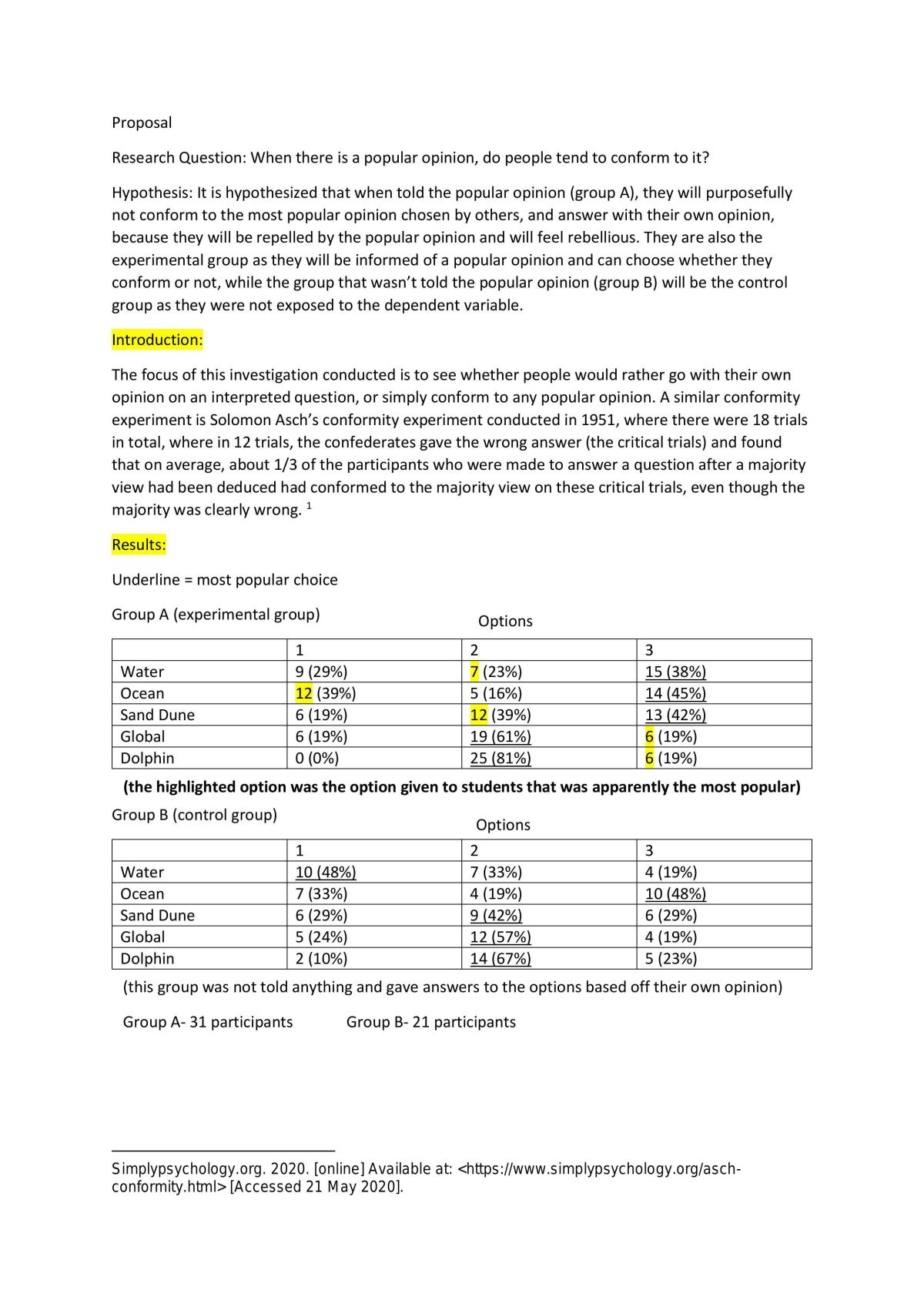 Conformity Practical Report - Page 2