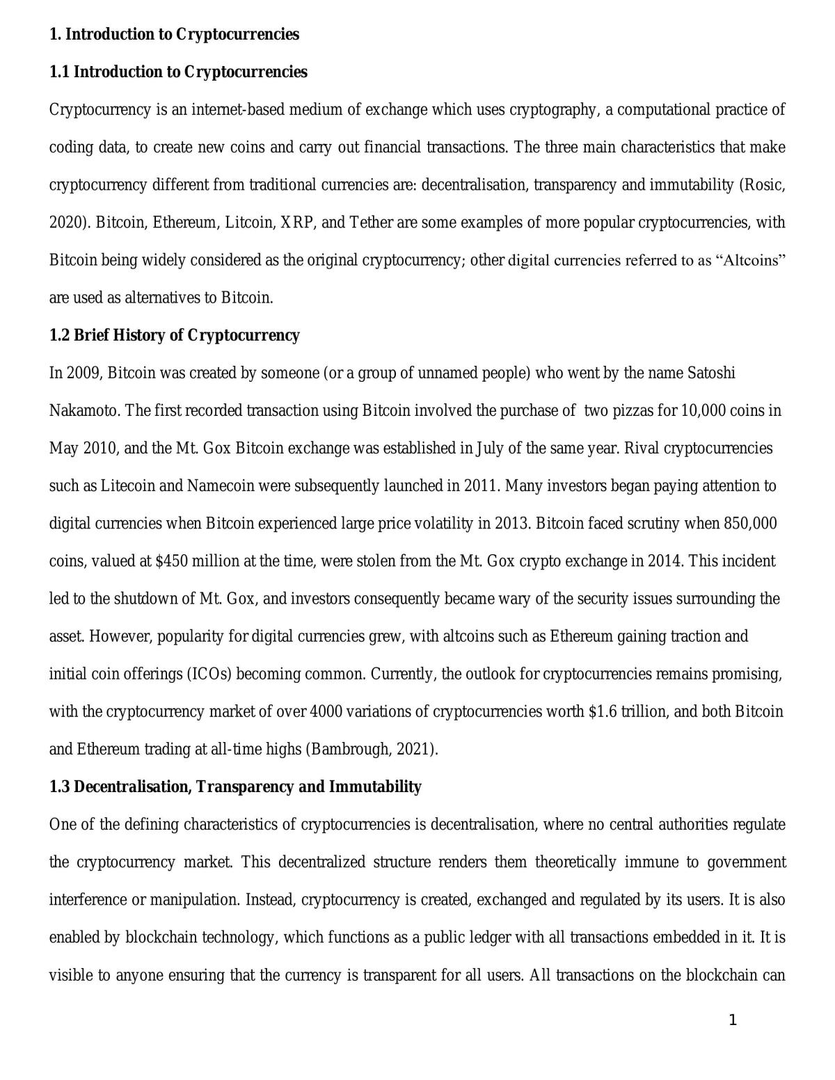 FIN3703 - Cryptocurrency Report - Page 2