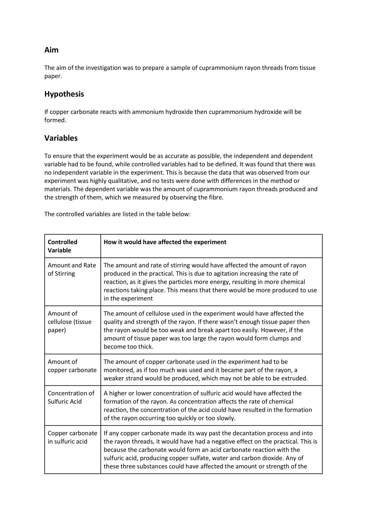 Rayon Practical Report - Page 2
