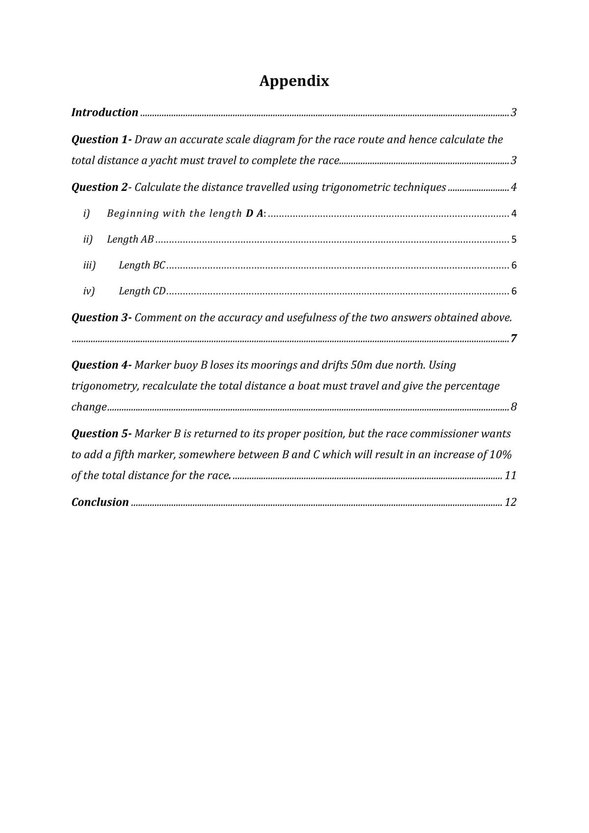 Maths Unit 1 Folio: The Yacht Race - Page 2