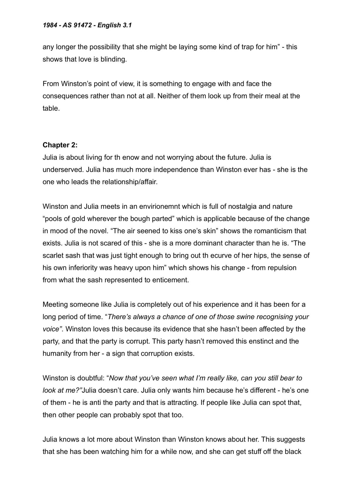 English 3.1: Full notes for the text: 1984 - Page 15
