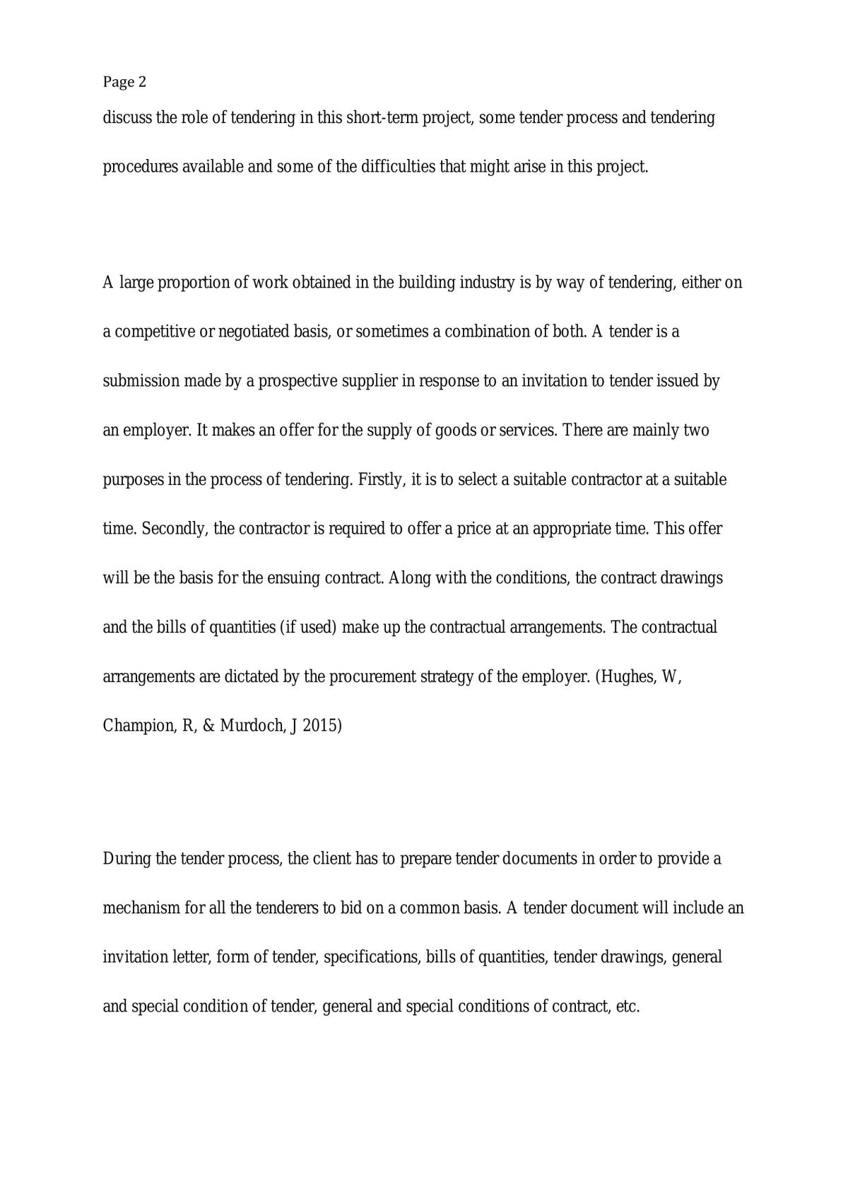 Essay 1 Tendering Procedure - Page 2