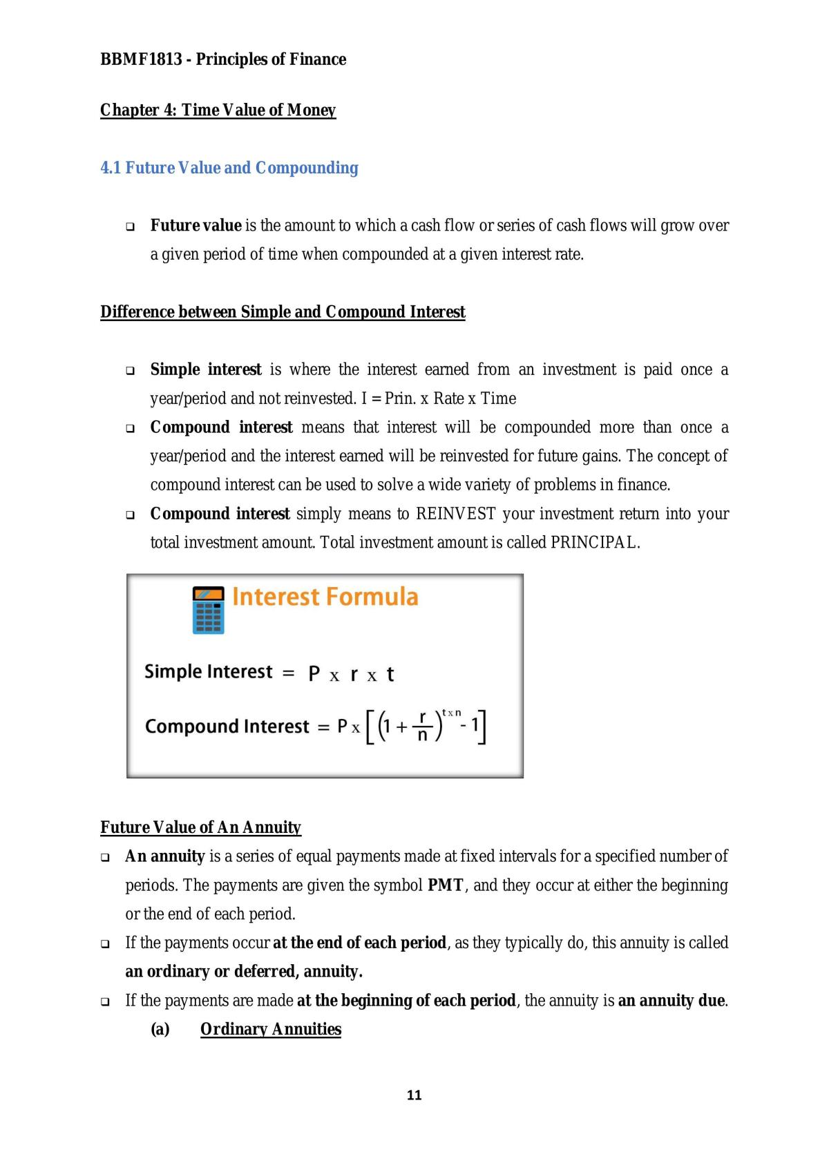 BBMF1813 - Principles of Finance (Complete Study Notes) - Page 11
