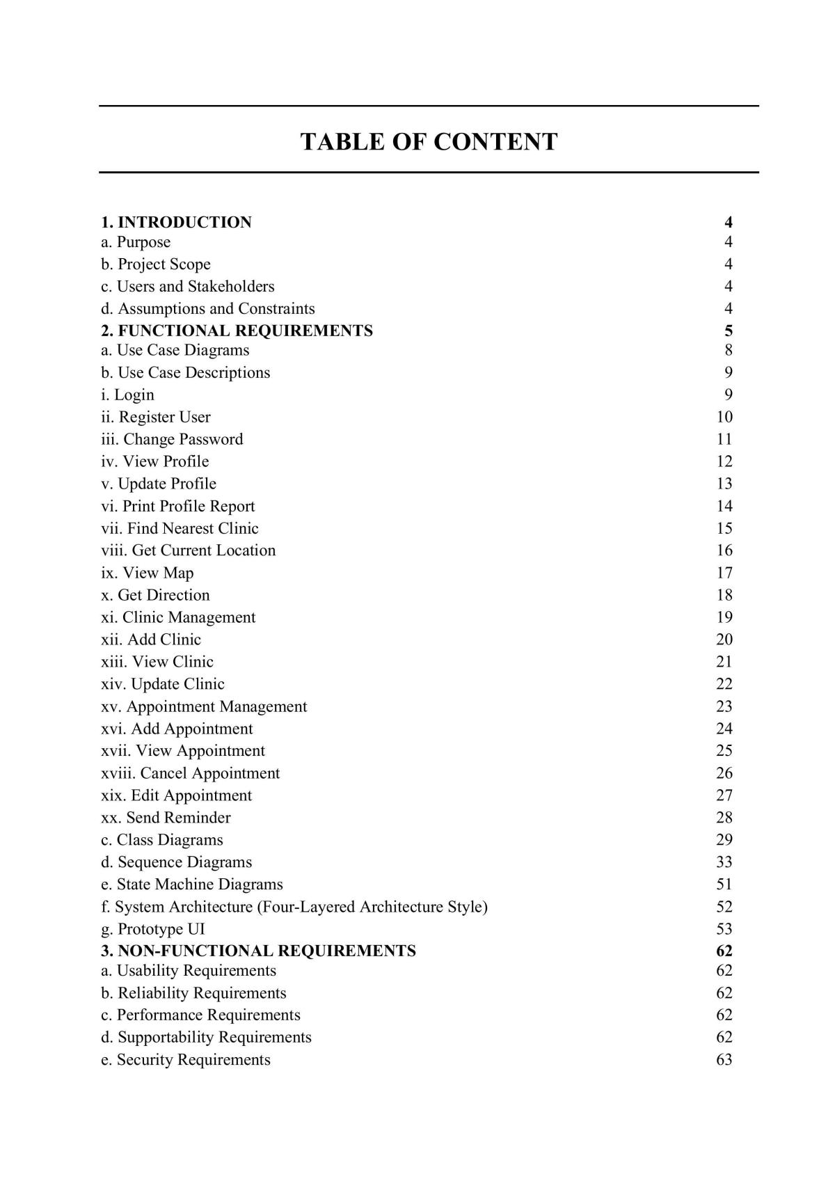 CZ2006 - Software Engineering (SRS) Report on Hospital Appointment System - Page 2