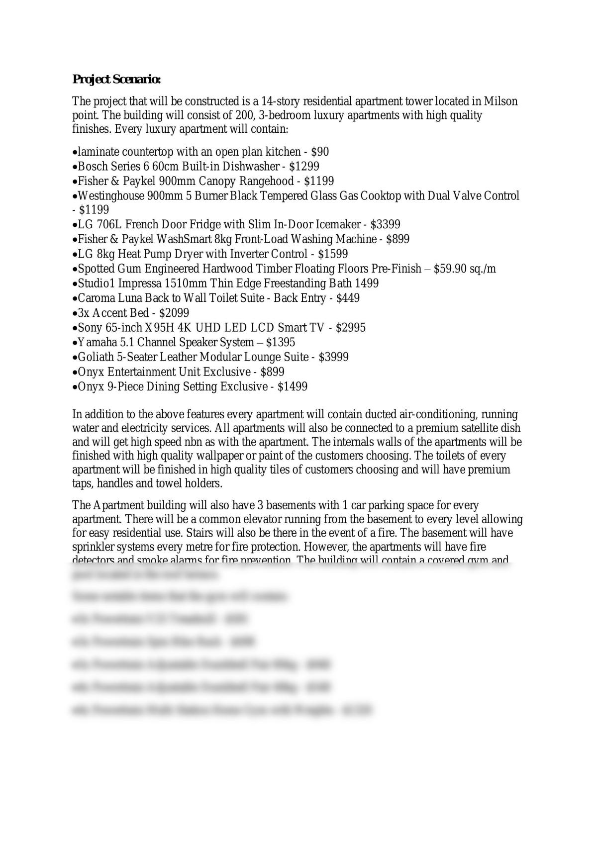 Project Scenario - Page 2